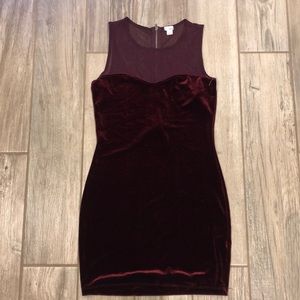 Grave bodycon velvet mini dress
